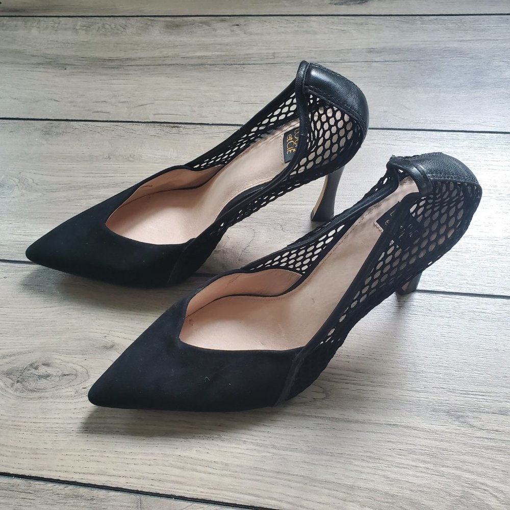 LOUISE ET CIE | Talissa Leather Mesh Pumps in Black (Size 9) - Picture 8 of 8